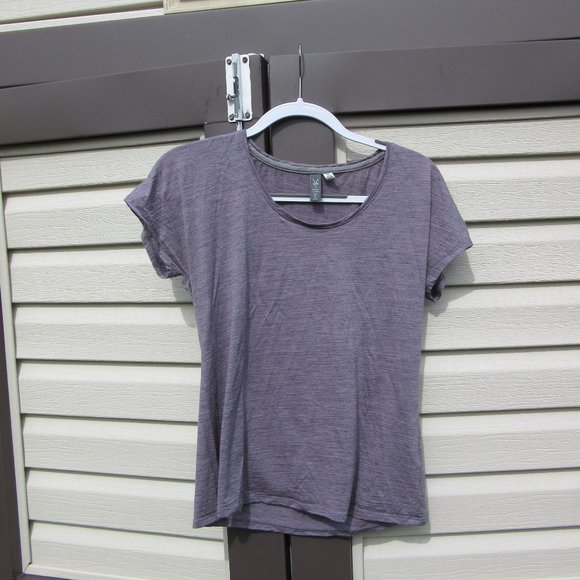 ibex Tops - Ibex OD Heather Scoop Neck Short Sleeve Top Sz Med